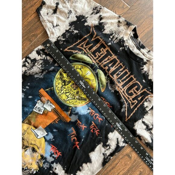 MENS METALLICA SMALL BLACK TAN TIE DYE GRAPHIC SHORT SLEEVE SOFT LOGO T-SHIRT - Picture 8 of 8